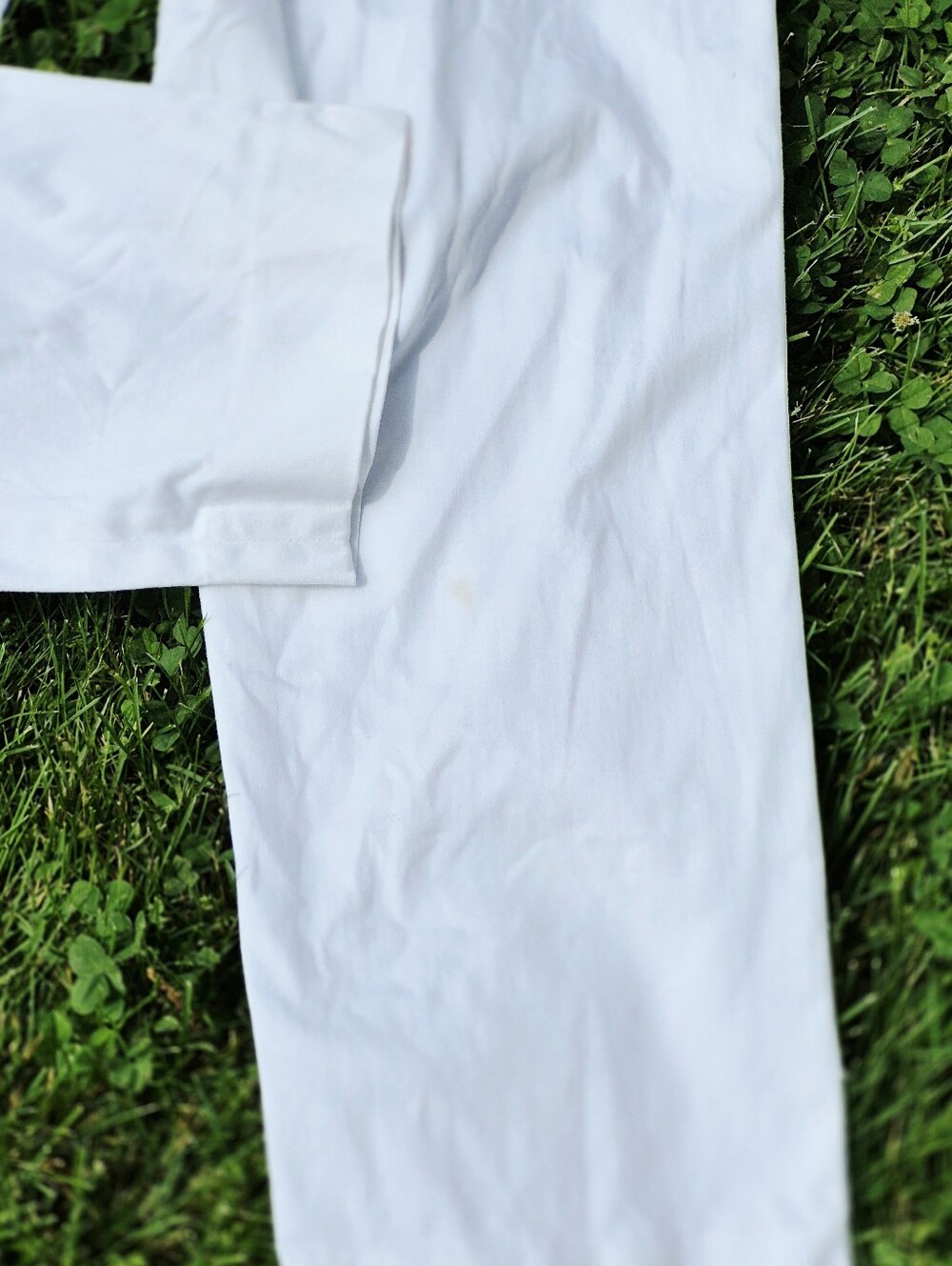 VINTAGE Lauren Ralph Lauren PETITE White Cropped Cotton Pants 10P - Picture 8 of 11